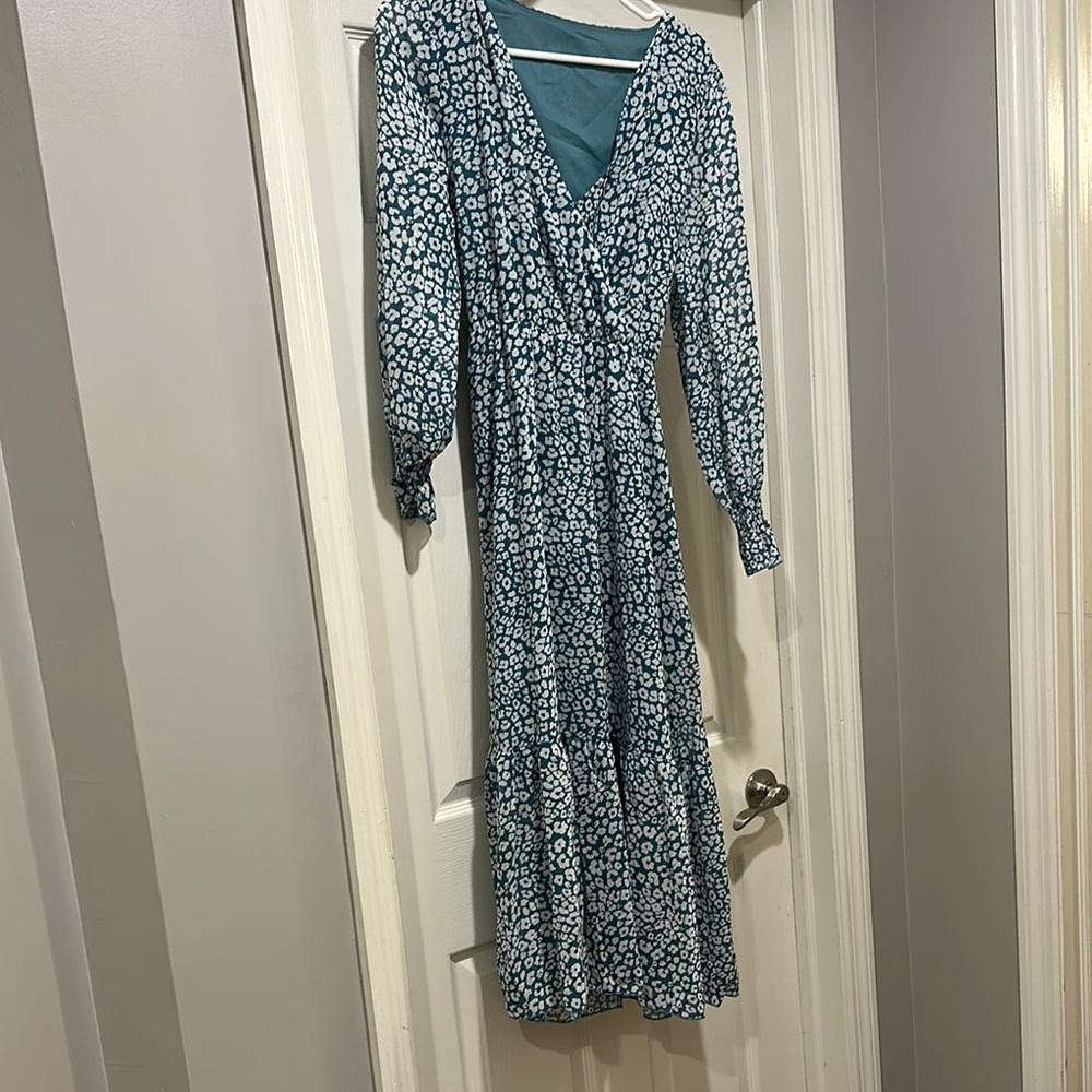 Floral Blue Maxi Dress